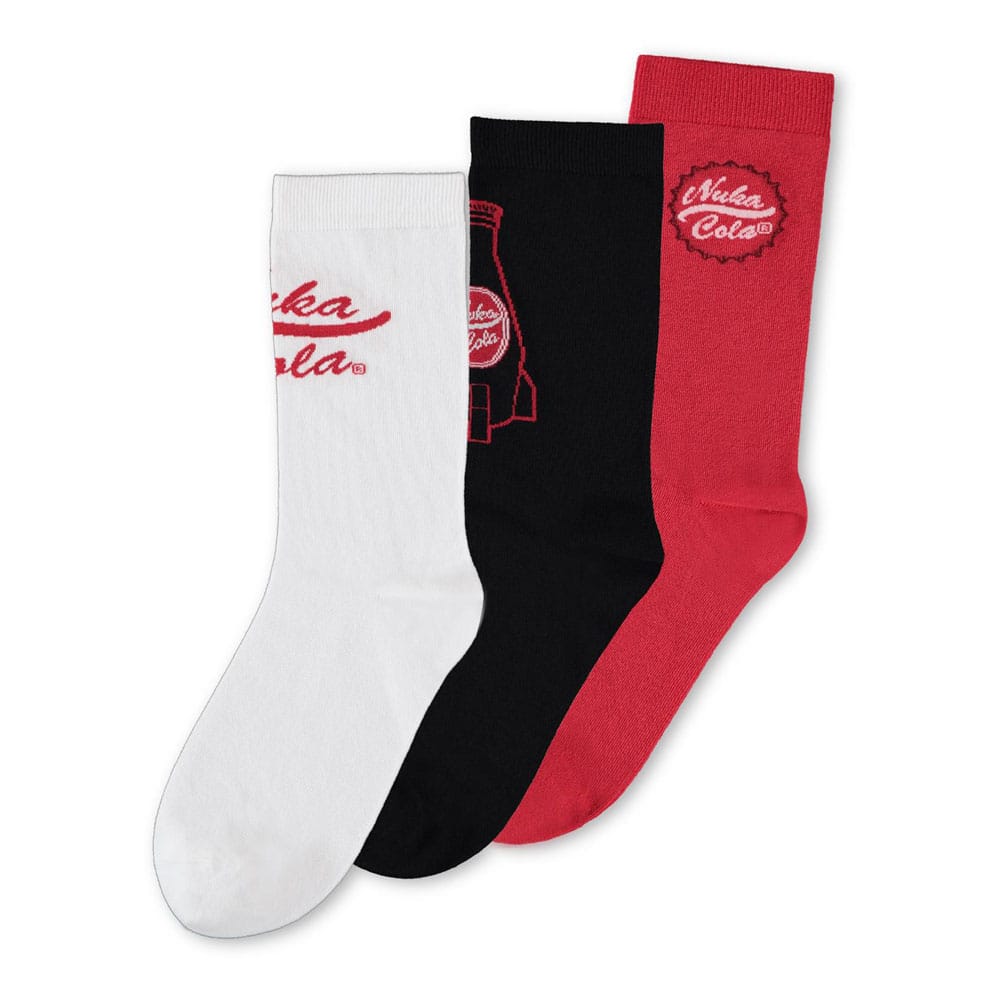 Fallout Nuka Cola Logo Fallout Socks Pack of 3 Size 39 42