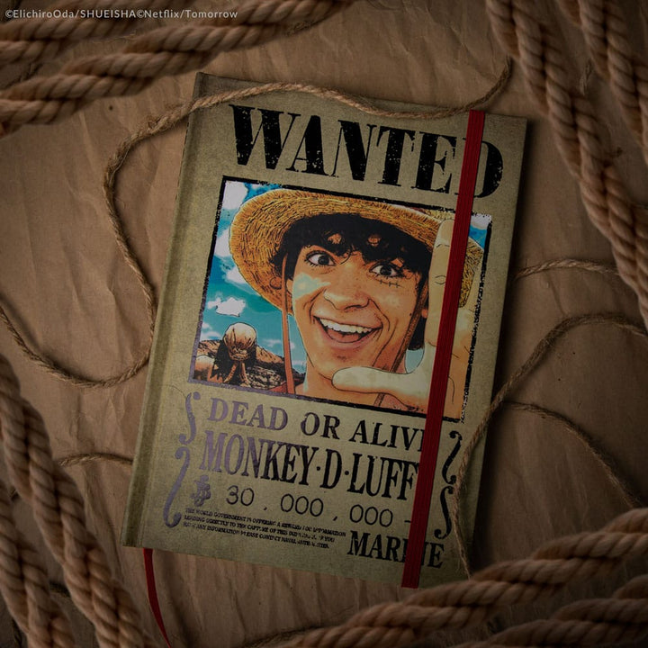 One Piece Wanted Posters Hardcover Notebook