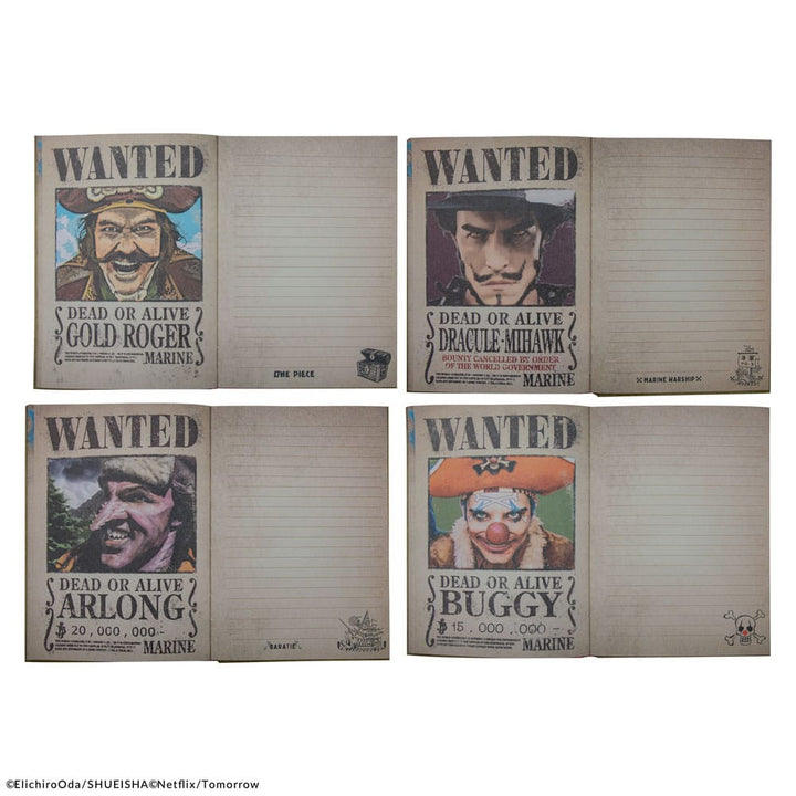 One Piece Wanted Posters Hardcover Notebook