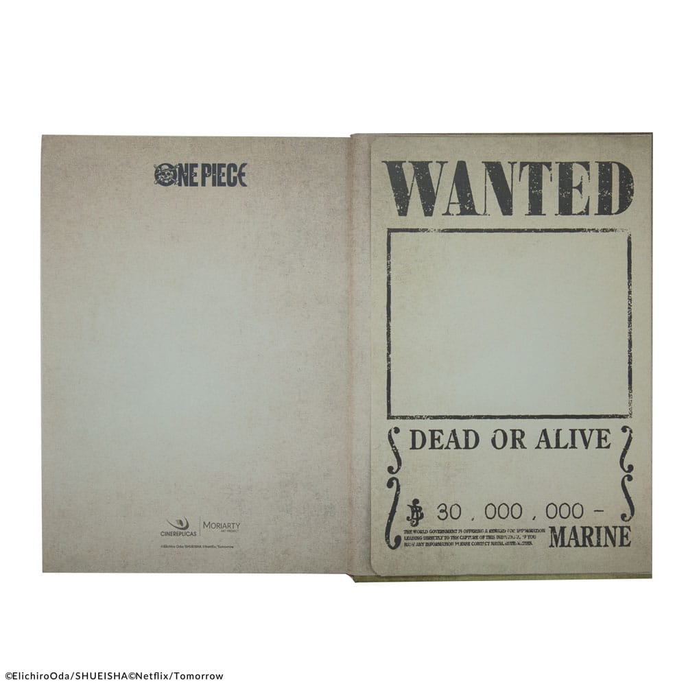 One Piece Wanted Mirror Hardcover Notebook