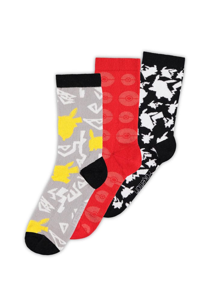 Pokemon Crew Socks EU Size 39-42 (Set of 3)