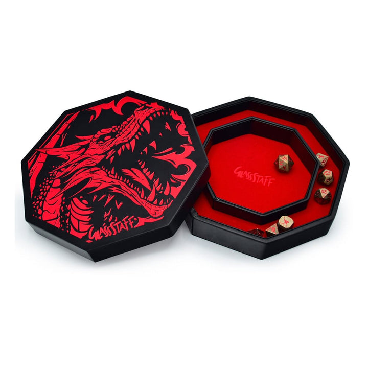 CritStones Arena Dice Tray Red Dragon RPG Gaming Accessory