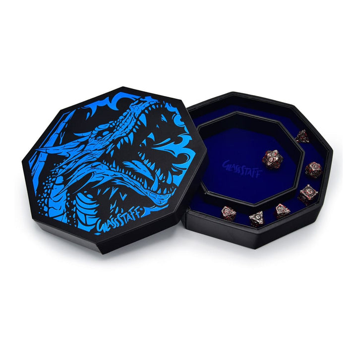 CritStones Arena Dice Tray Blue Dragon RPG Gaming Accessory