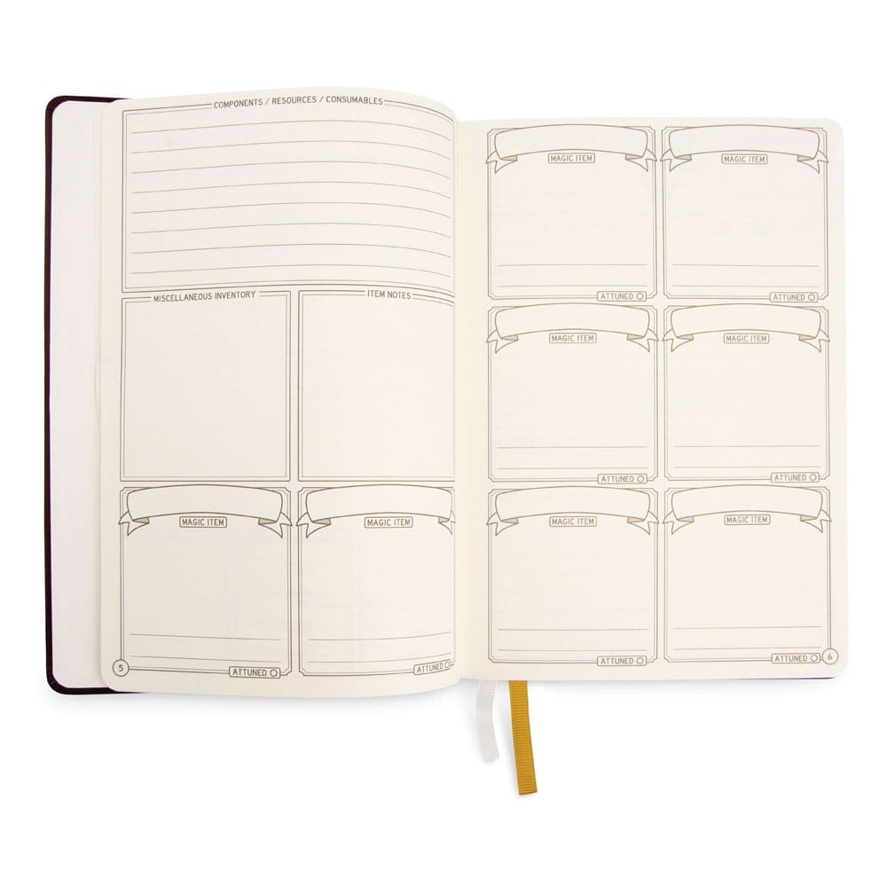 Dungeons and Dragons RPG Journal 5e Blue Edition Character Sheet Notebook