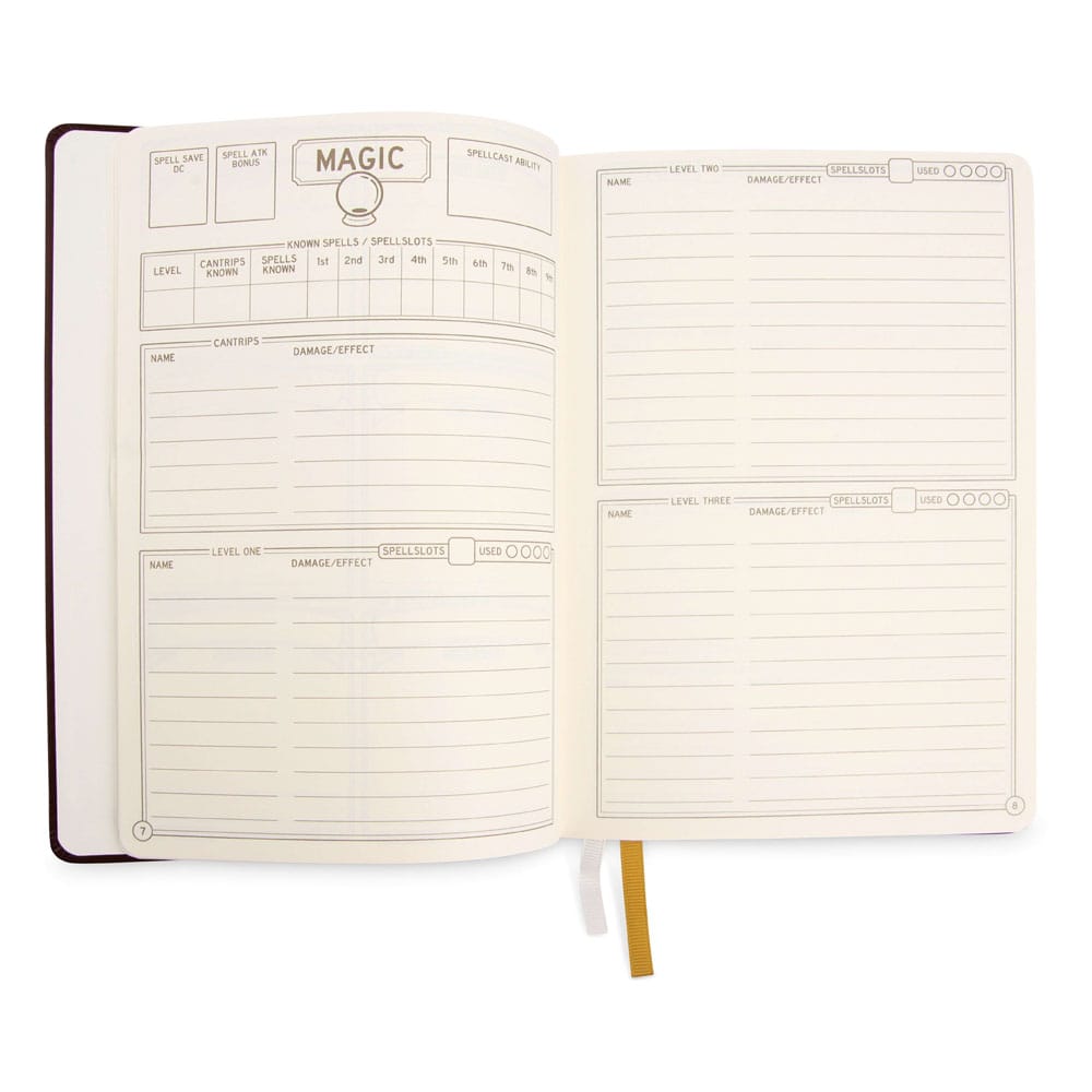Dungeons and Dragons RPG Journal 5e Black Edition Character Sheet Notebook