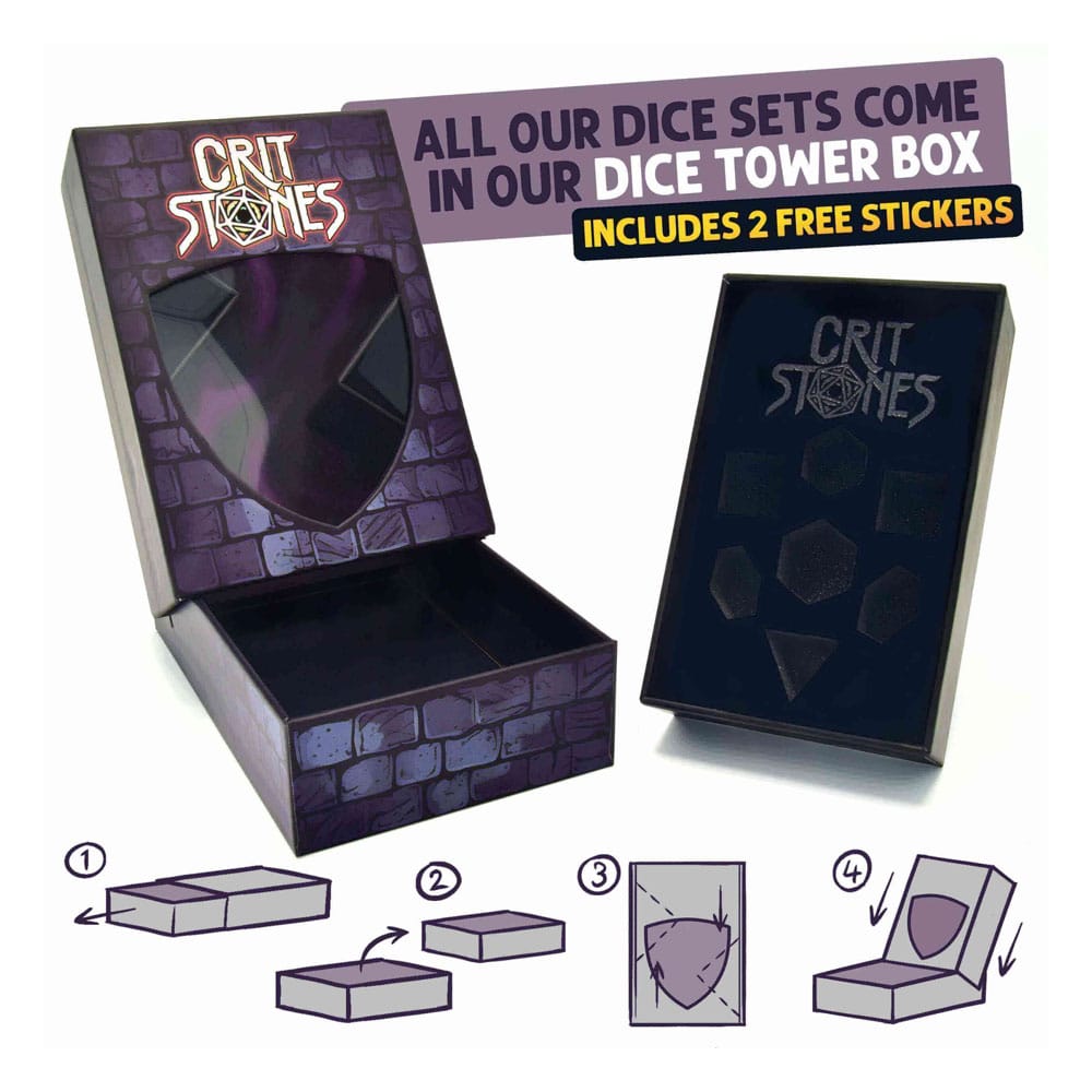 CritStones Metal Dice Set Rage Within 7 Pieces RPG Dice