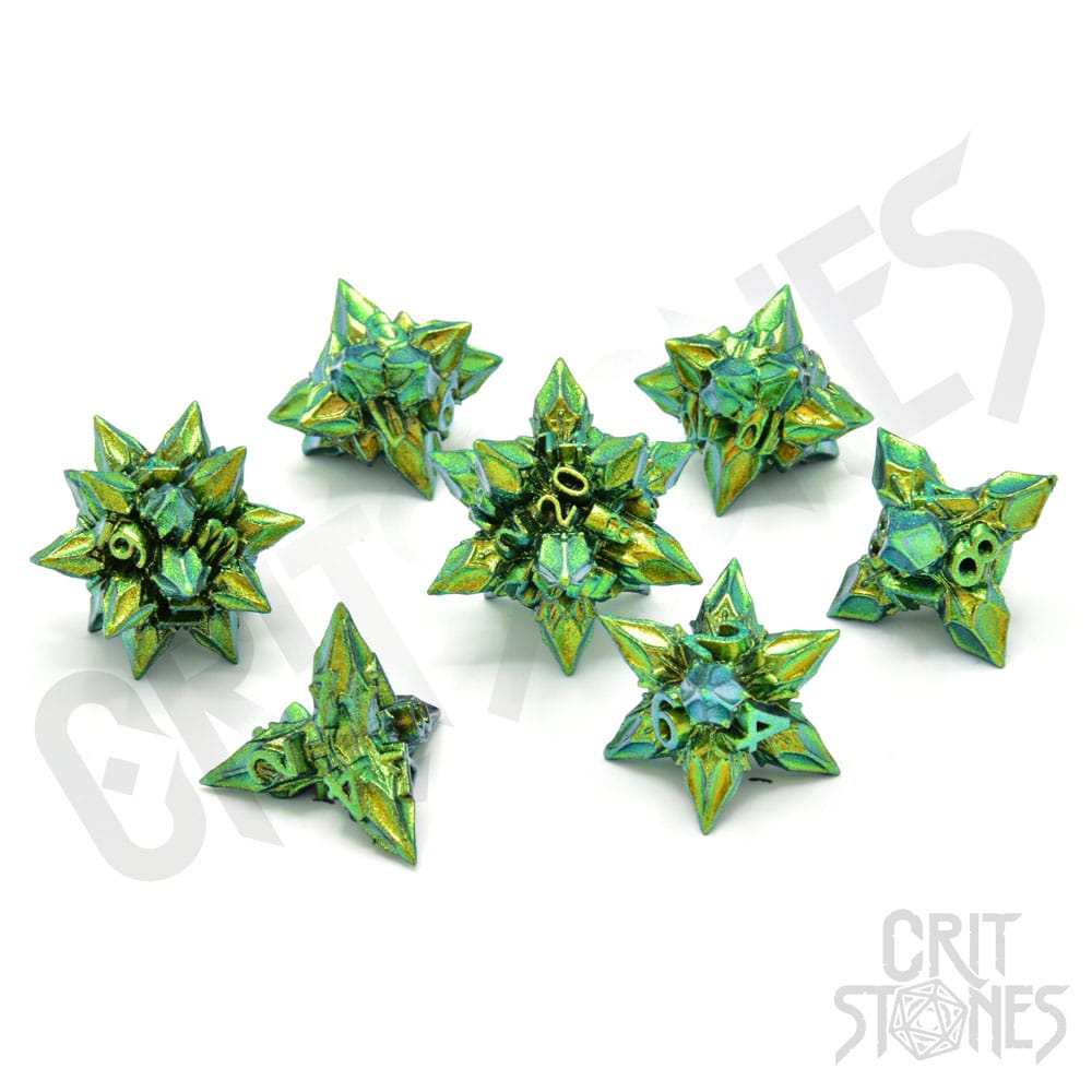 CritStones Metal Dice Set Unholy Bane 7 Pieces RPG Dice