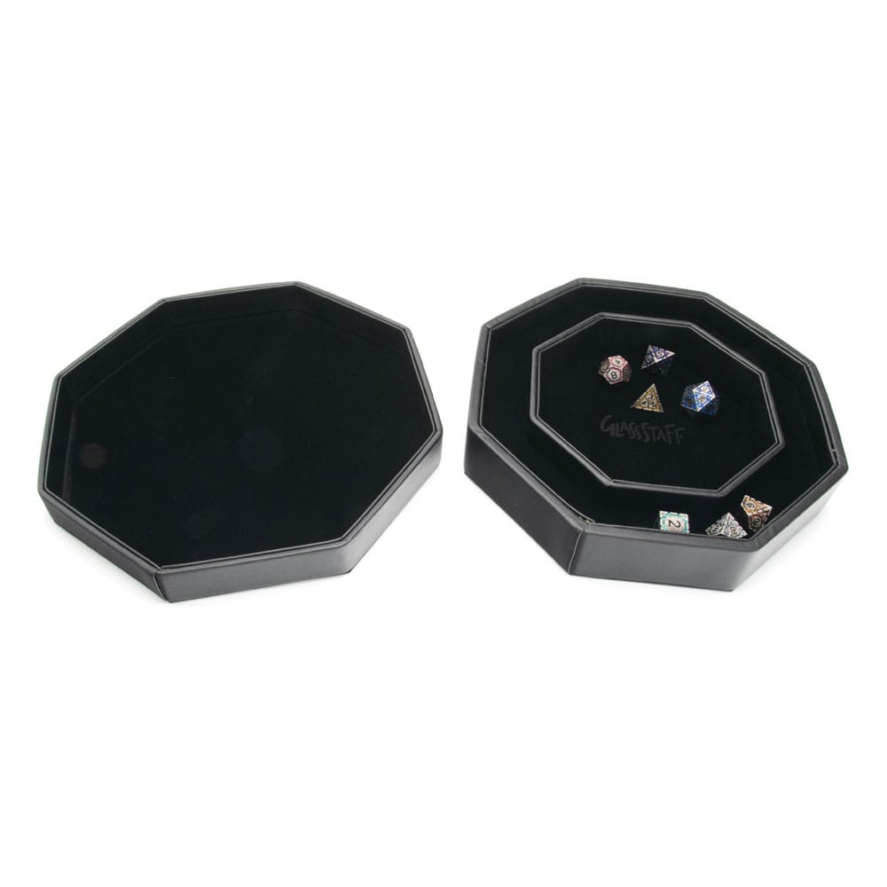 CritStones Arena Dice Tray Black Dragon Yellow Lid RPG Gaming Accessory
