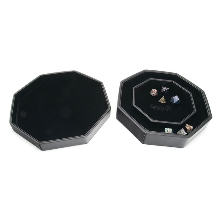 CritStones Arena Dice Tray Black Dragon Yellow Lid RPG Gaming Accessory