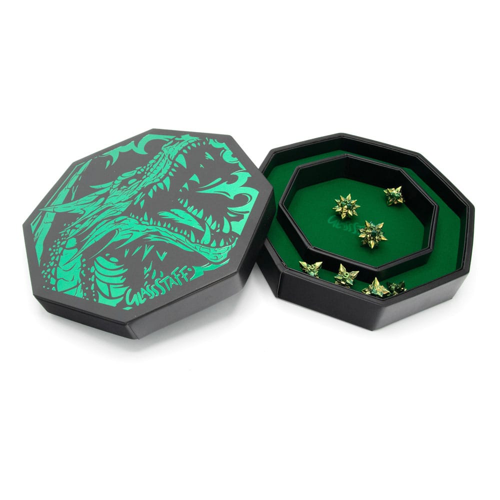 CritStones Arena Dice Tray Green Dragon RPG Gaming Accessory