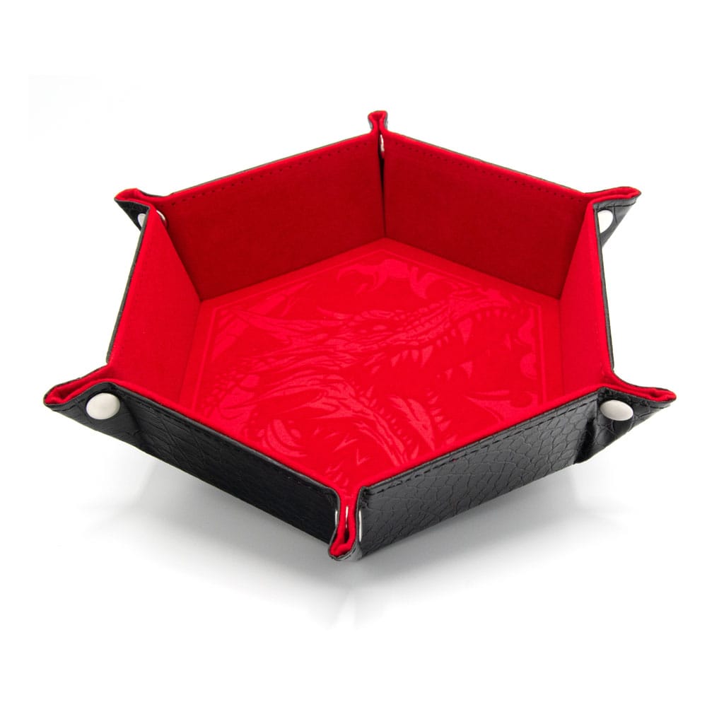 CritStones Dragon Skin Edition Red Folding Dice Tray RPG Gaming Accessory