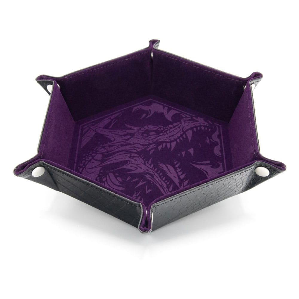 CritStones Dragon Skin Edition Purple Folding Dice Tray RPG Gaming Accessory