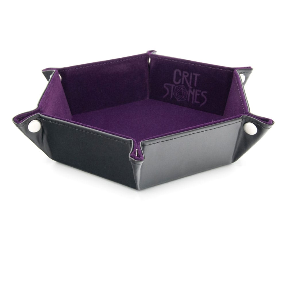 CritStones Purple Folding Dice Tray RPG Gaming Accessory