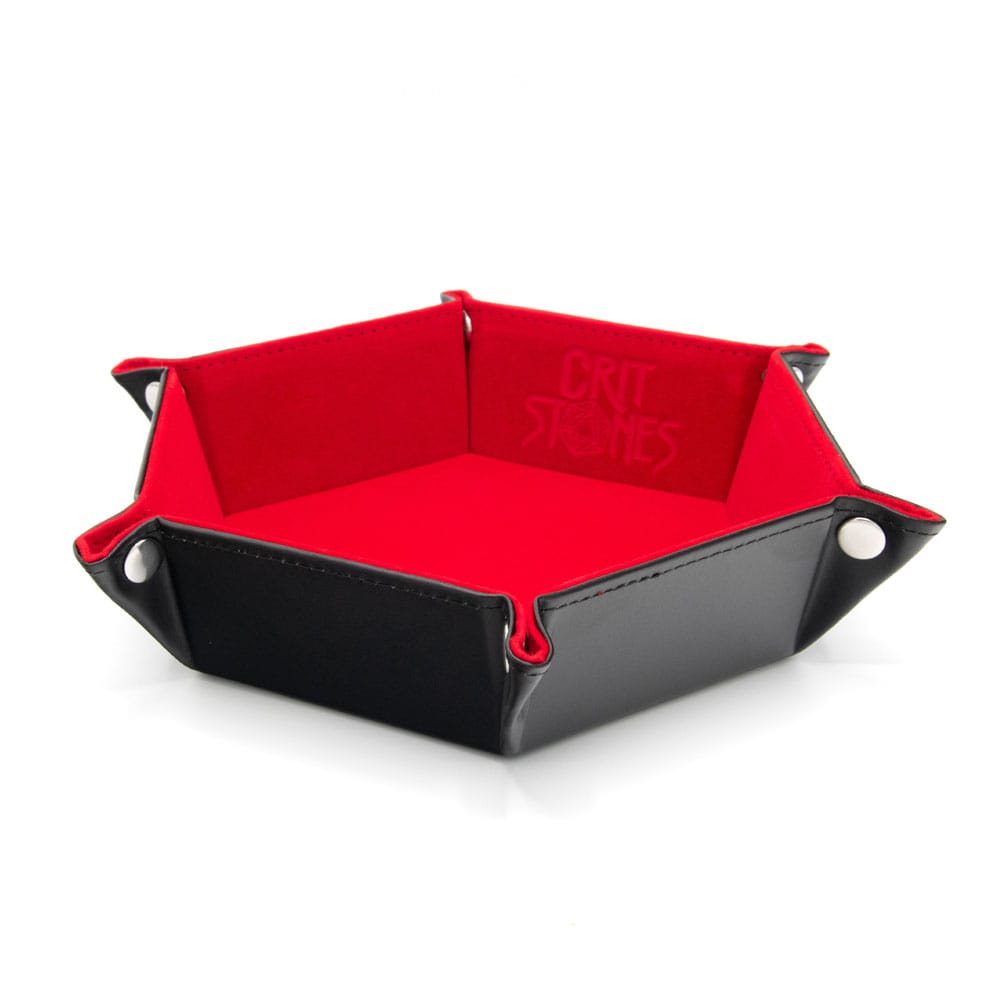 CritStones Red Folding Dice Tray RPG Gaming Accessory