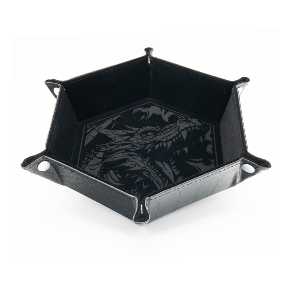 CritStones Dragon Skin Edition Black Folding Dice Tray RPG Gaming Accessoryv
