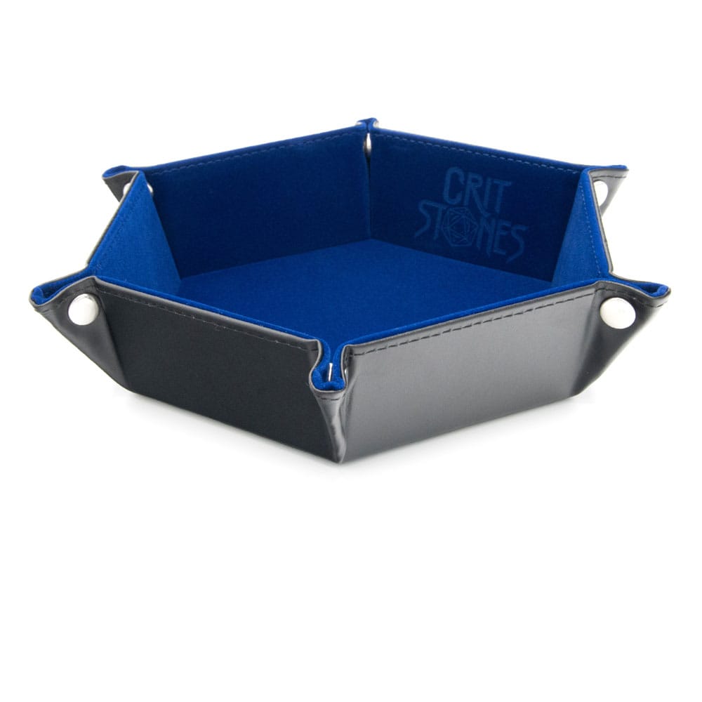 CritStones Blue Folding Dice Tray RPG Gaming Accessory