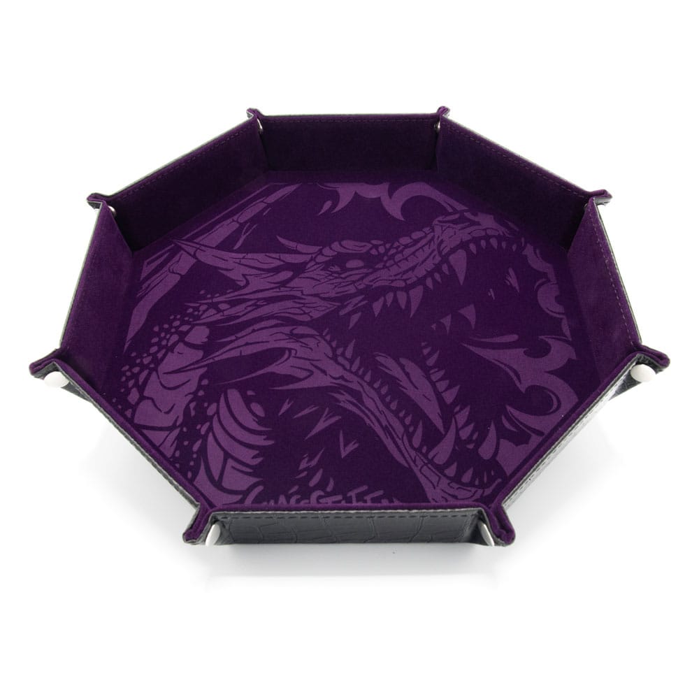CritStones Dragon Skin XL Edition Purple Folding Dice Tray RPG Gaming Accessory