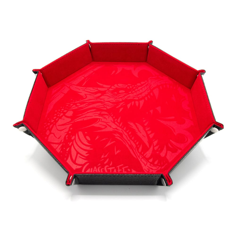 CritStones Dragon Skin XL Edition Red Folding Dice Tray RPG Gaming Accessory