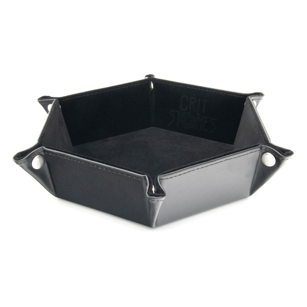 CritStones Folding Dice Tray Black RPG Tabletop Gaming Accessory