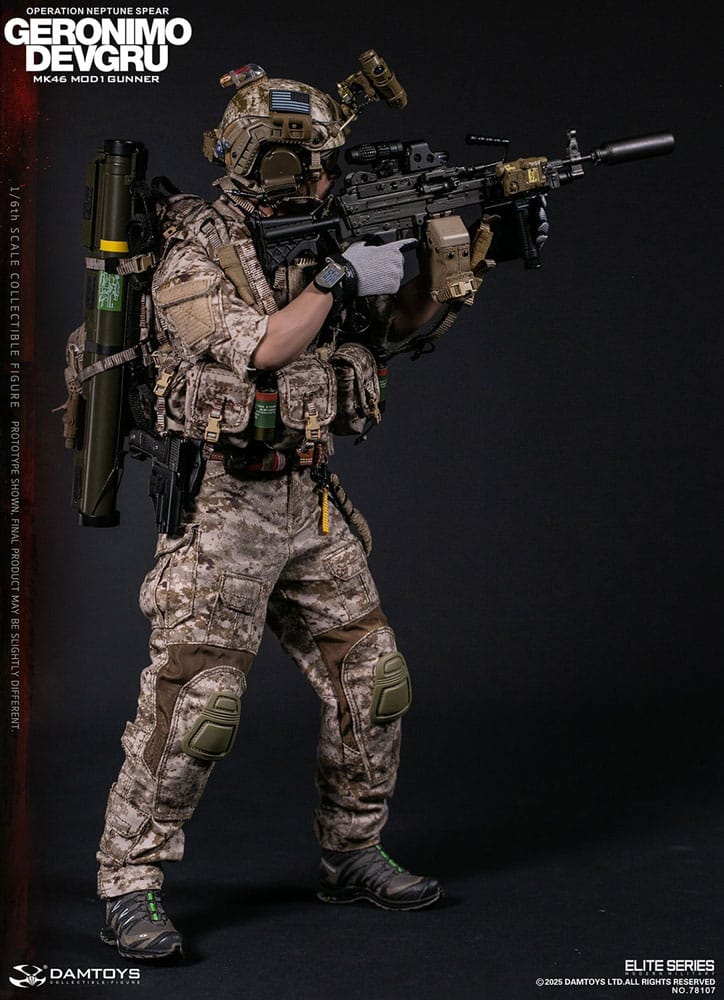 Modern Military Geronimo Devgru MK46 MOD1 Gunner (Operation Neptune Spear) 1/6 Scale Action Figure