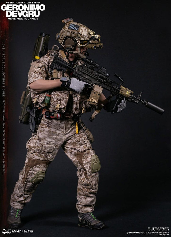 Modern Military Geronimo Devgru MK46 MOD1 Gunner (Operation Neptune Spear) 1/6 Scale Action Figure