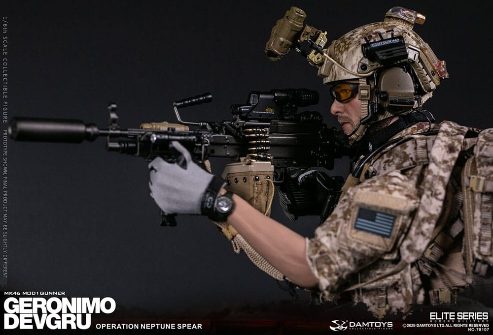 Modern Military Geronimo Devgru MK46 MOD1 Gunner (Operation Neptune Spear) 1/6 Scale Action Figure