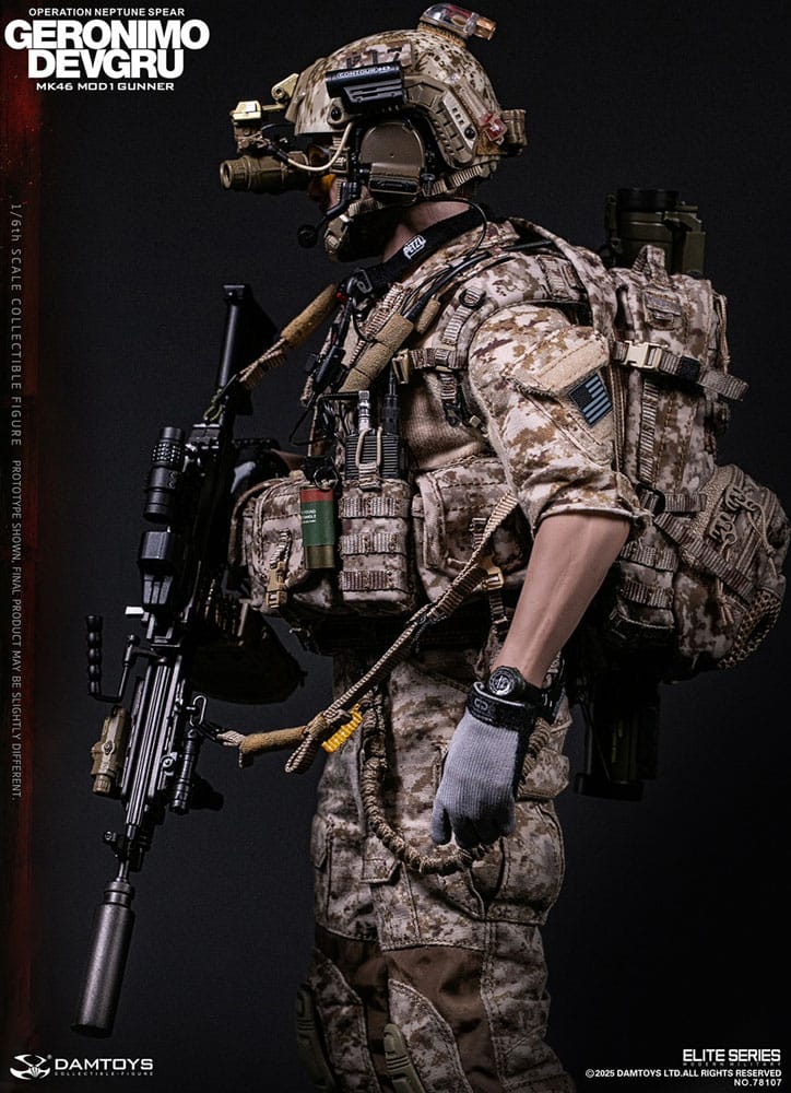 Modern Military Geronimo Devgru MK46 MOD1 Gunner (Operation Neptune Spear) 1/6 Scale Action Figure