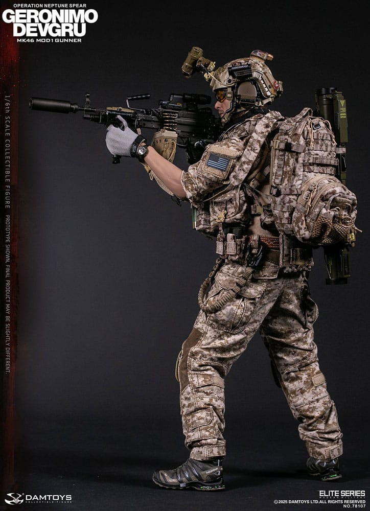 Modern Military Geronimo Devgru MK46 MOD1 Gunner (Operation Neptune Spear) 1/6 Scale Action Figure