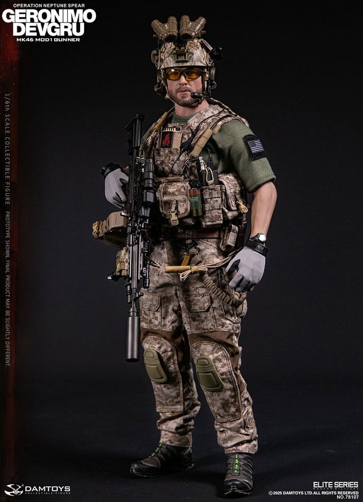 Modern Military Geronimo Devgru MK46 MOD1 Gunner (Operation Neptune Spear) 1/6 Scale Action Figure