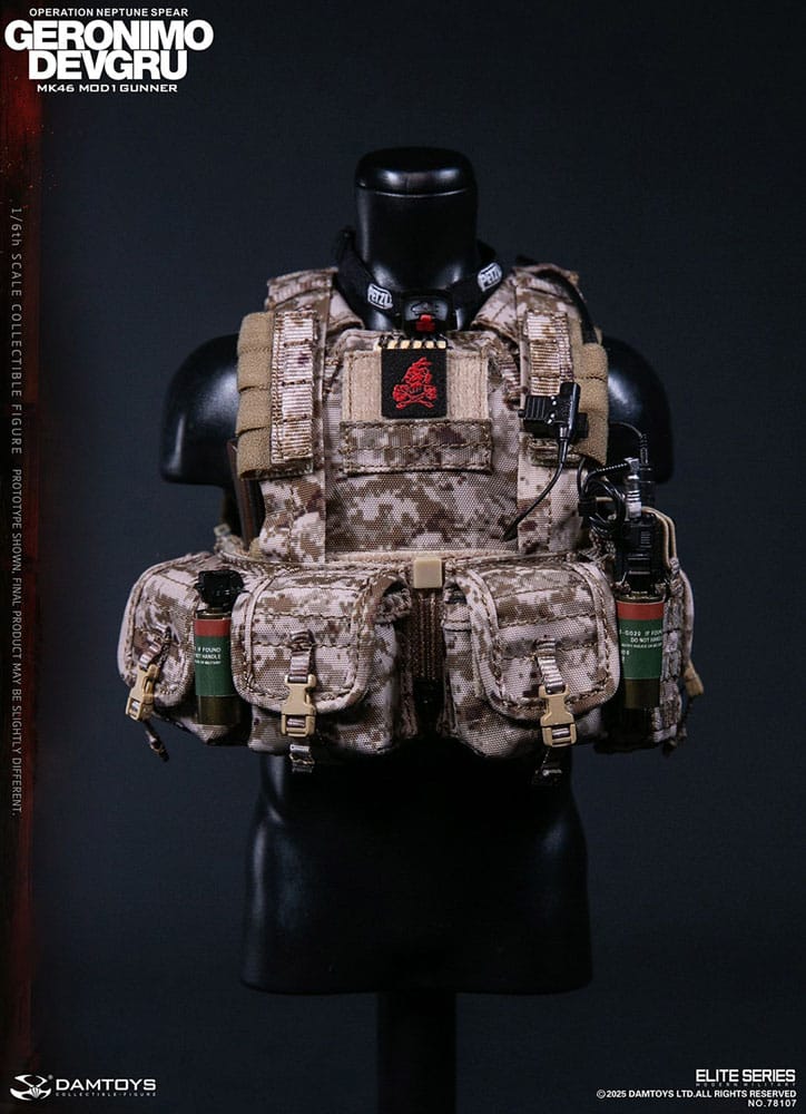 Modern Military Geronimo Devgru MK46 MOD1 Gunner (Operation Neptune Spear) 1/6 Scale Action Figure