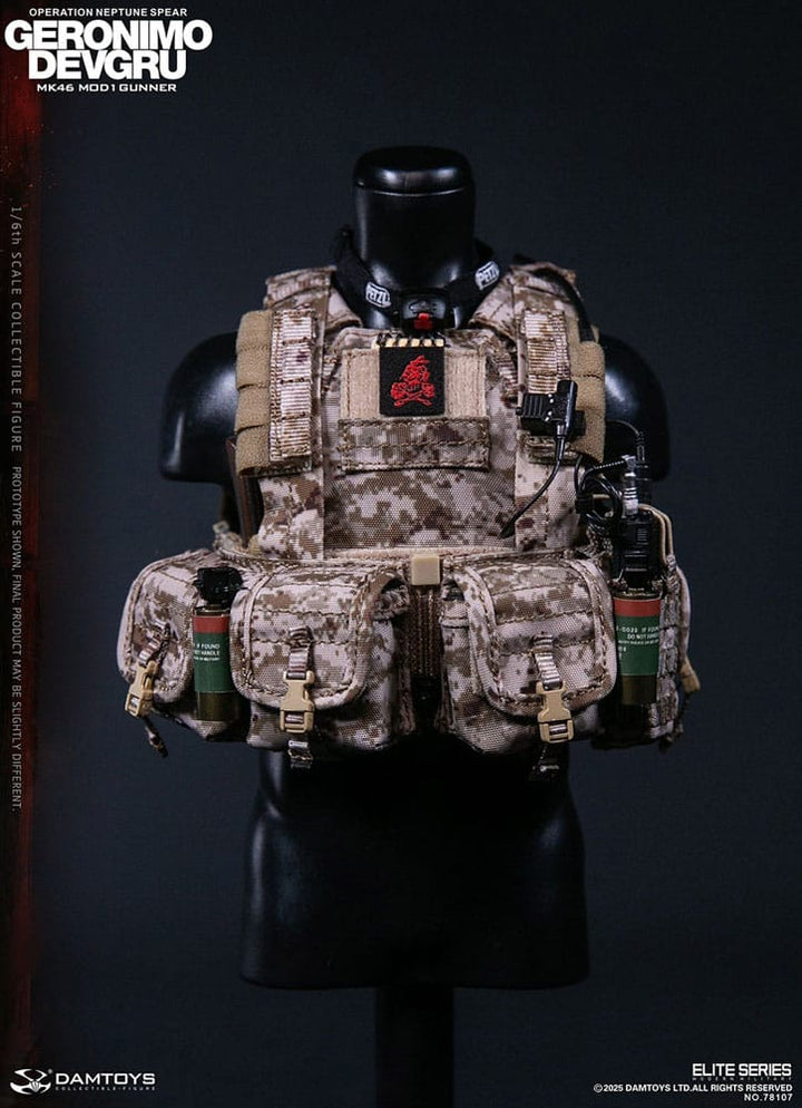 Modern Military Geronimo Devgru MK46 MOD1 Gunner (Operation Neptune Spear) 1/6 Scale Action Figure