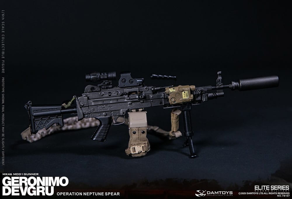 Modern Military Geronimo Devgru MK46 MOD1 Gunner (Operation Neptune Spear) 1/6 Scale Action Figure
