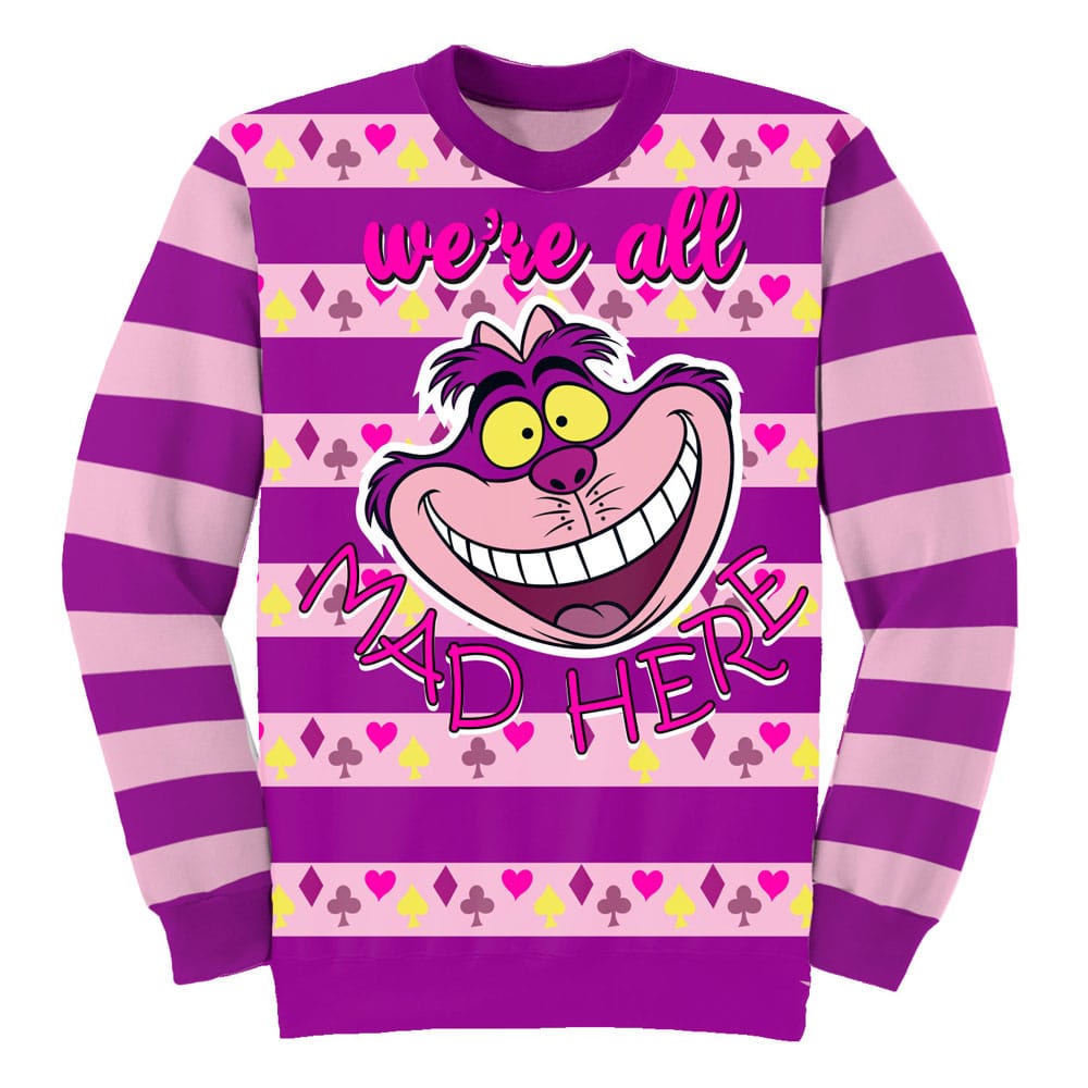 Disney Alice in Wonderland All Mad Here Sweatshirt Jumper Size L