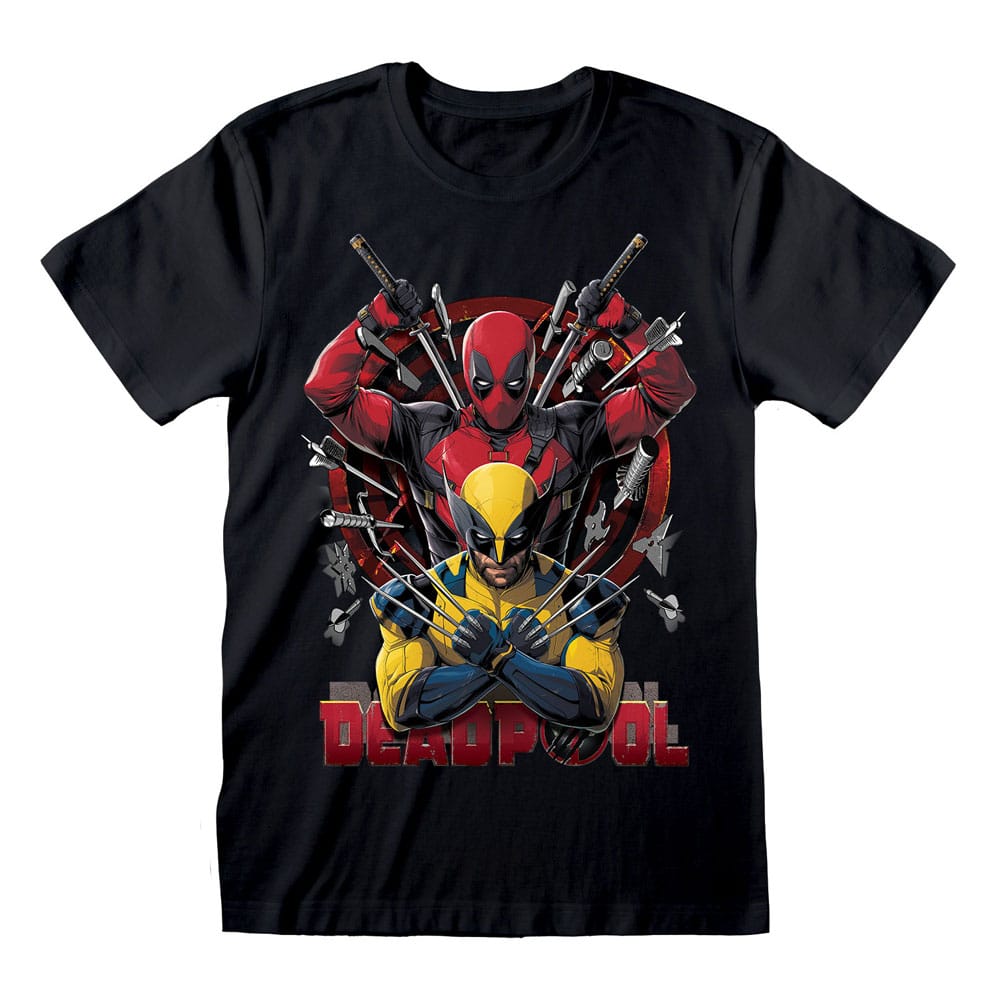 Deadpool Wolverine Deadpool and Wolverine Weapons T Shirt Size L