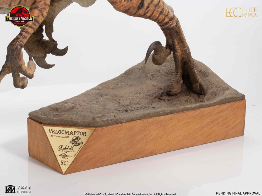 Elite Creature Collectibles Male Velociraptor The Lost World: Jurassic Park 1/4 Scale Statue 63 cm