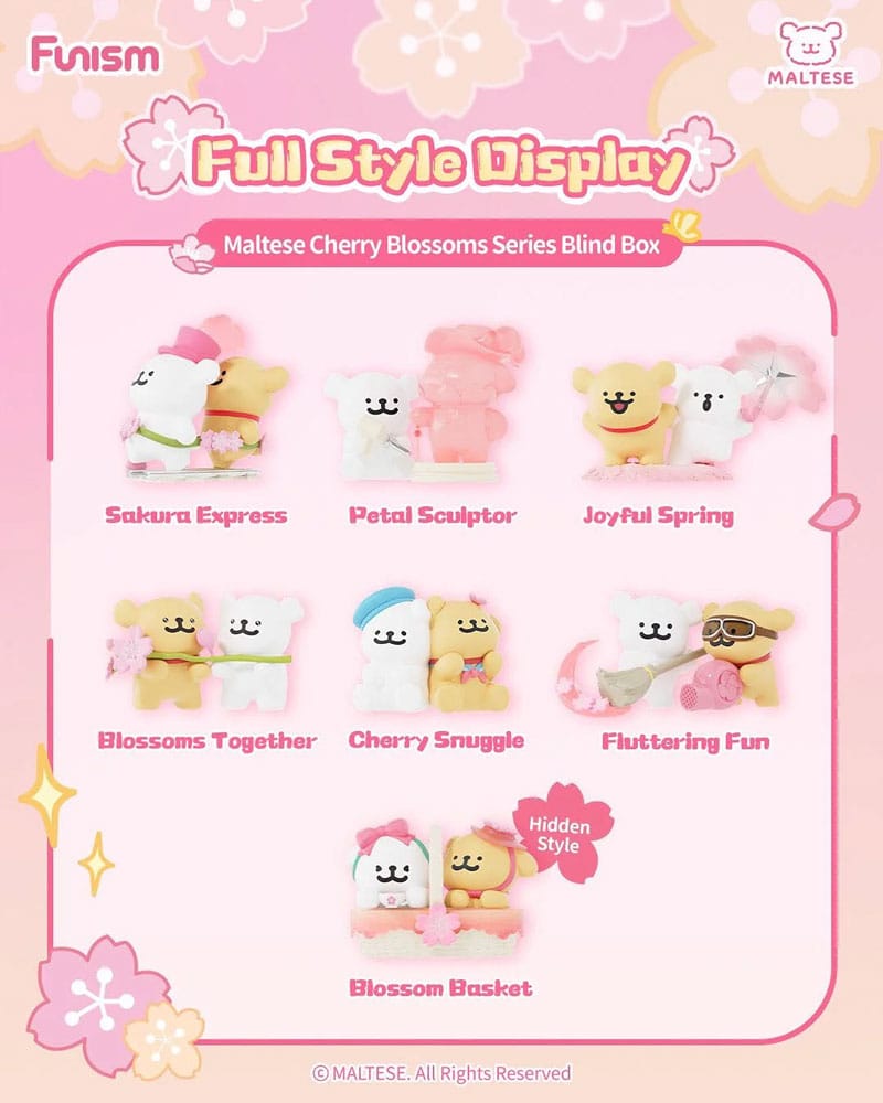 Maltese Cherry Blossoms Series Mini Figures 10 cm Display Set of 6