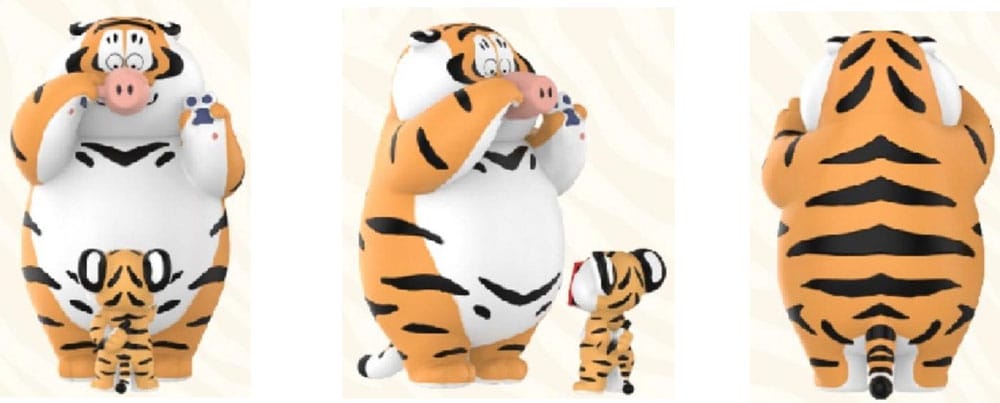 I Am Not Fat Tiger Roaring Love Series Mini Figures Nine Centimeters Eight Pieces