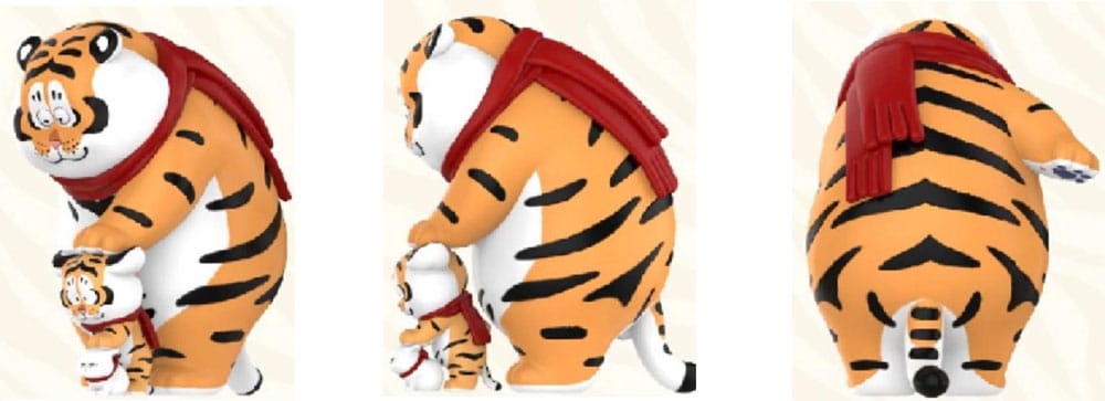 I Am Not Fat Tiger Roaring Love Series Mini Figures Nine Centimeters Eight Pieces