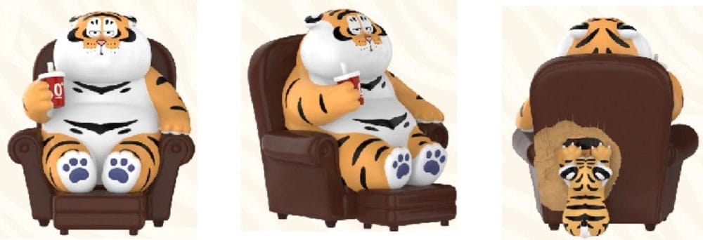 I Am Not Fat Tiger Roaring Love Series Mini Figures Nine Centimeters Eight Pieces