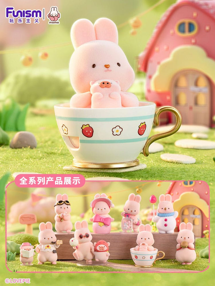 Momo Bunny Strawberry Town Series Mini Figures 9 cm Display Set of 8