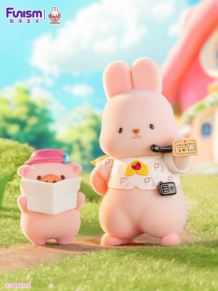Momo Bunny Strawberry Town Series Mini Figures 9 cm Display Set of 8