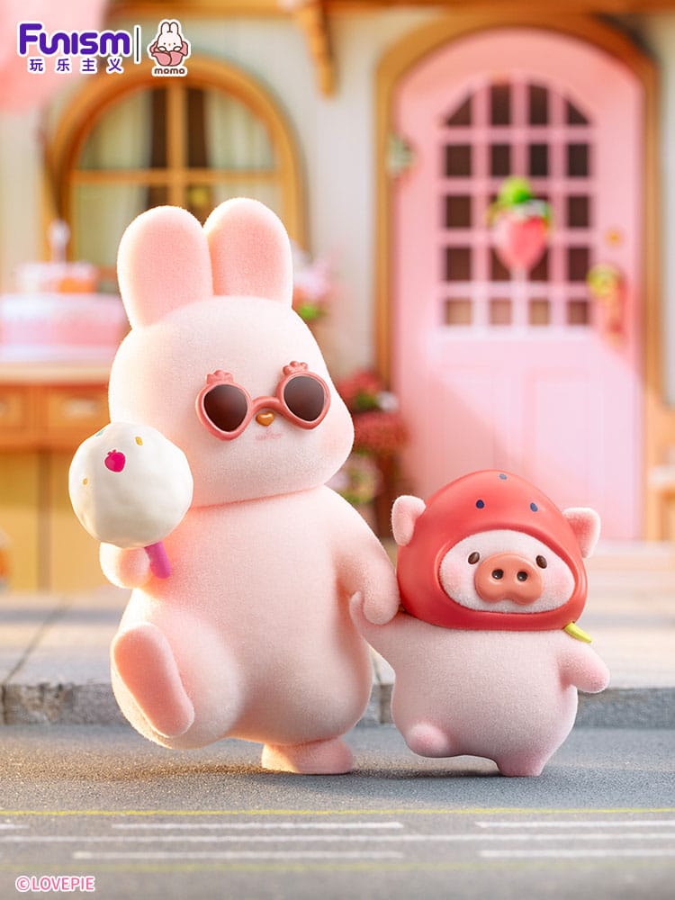Momo Bunny Strawberry Town Series Mini Figures 9 cm Display Set of 8