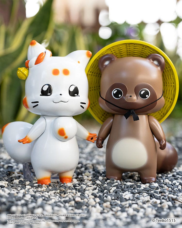 Little Fox with Two Tails Ponkichi Chibi Creature Vinyl Figure 15 cm