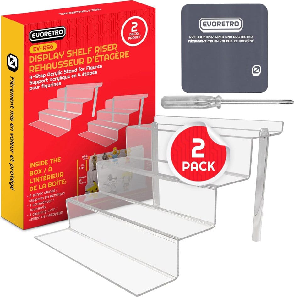Evoretro RS6 Acrylic Shelf Riser (2-Pack)