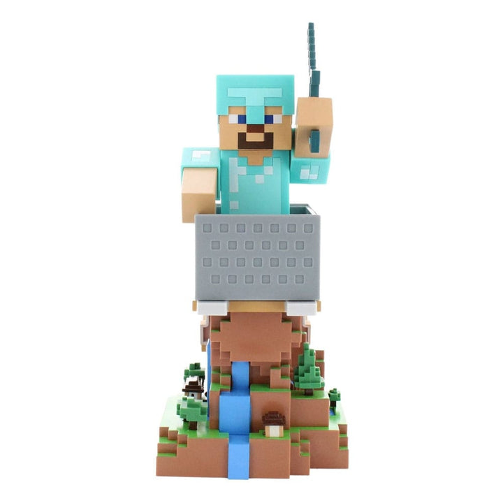 Cable Guys Steve in Diamond Armour Minecraft Controller Holder and Phone Stand 22 cm