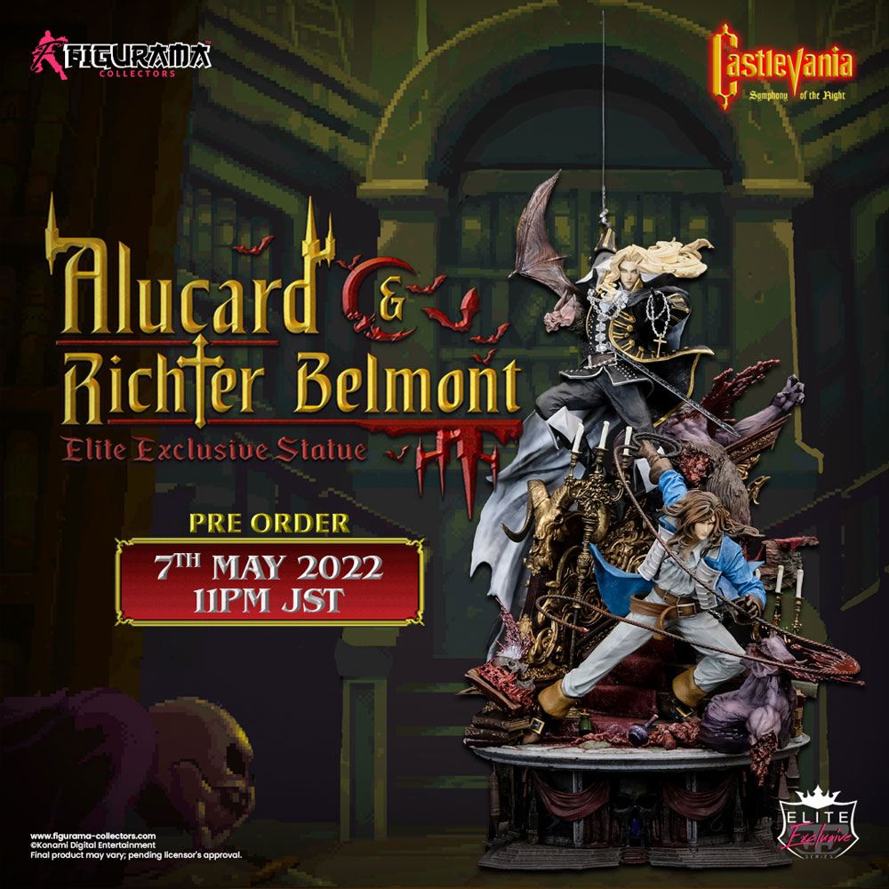 Castlevania Symphony of the Night Alucard and Richter Belmont Elite Exclusive Statue 1/6 Scale 91 cm