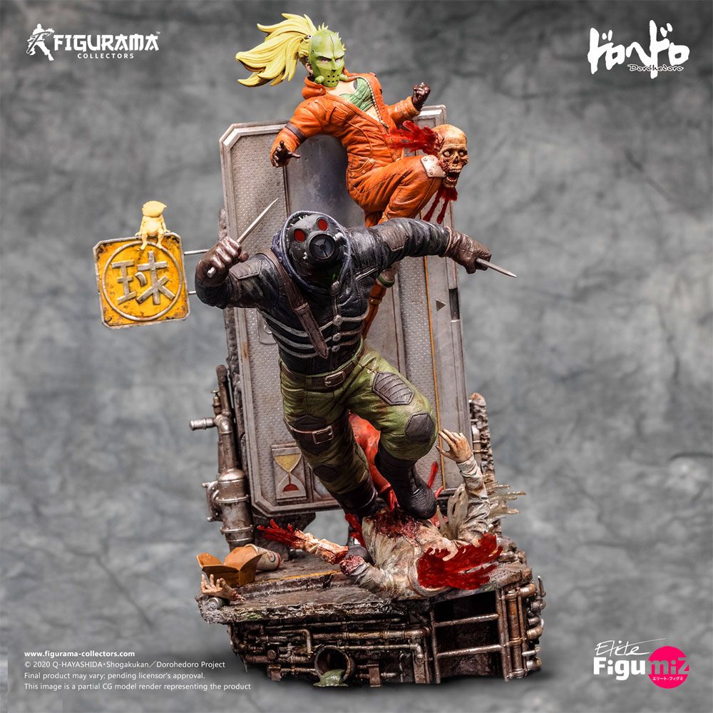 Dorohedoro Caiman and Nikaido Elite FigumiZ Diorama 1/8 Scale 37 cm