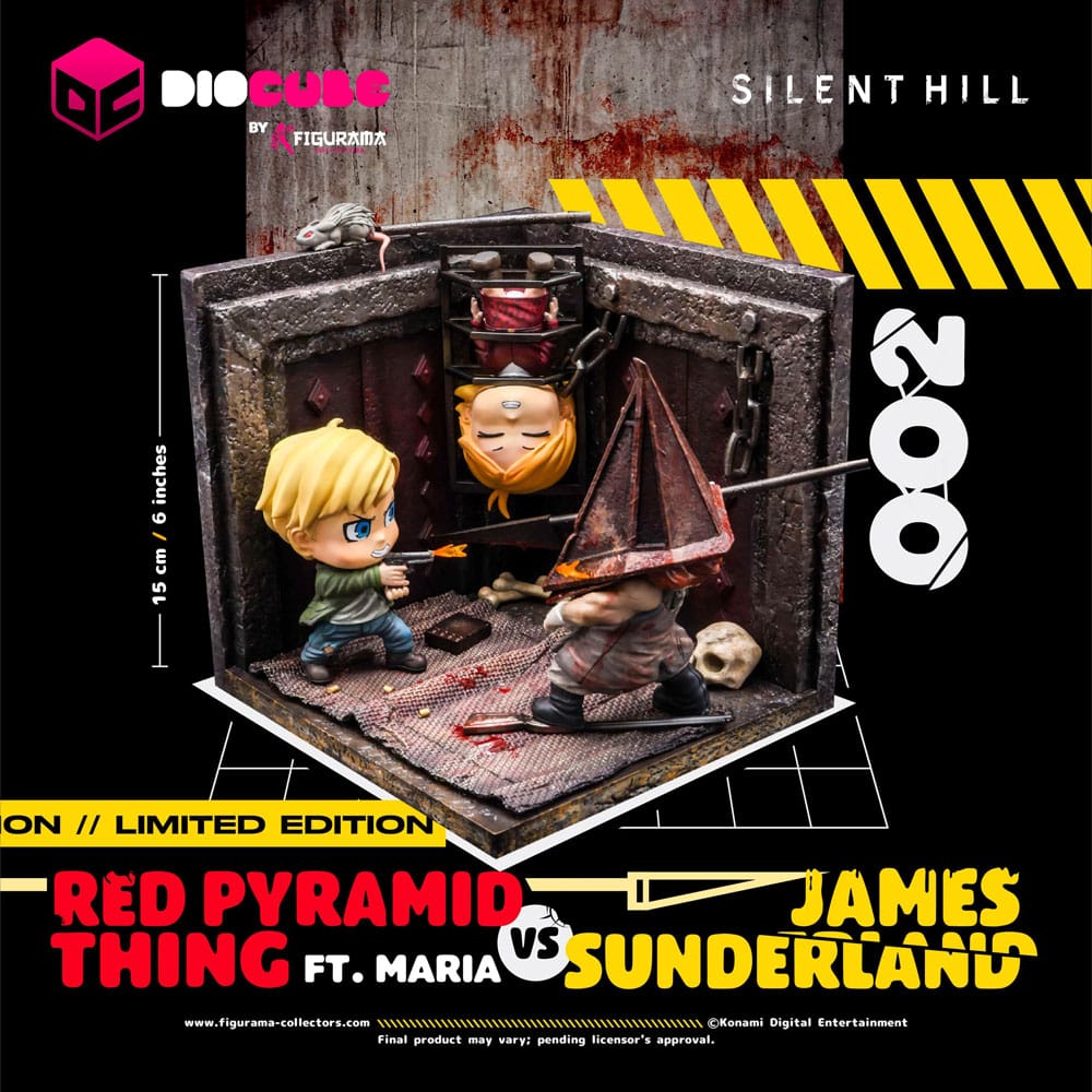 Silent Hill 2 Red Pyramid Thing vs James Sunderland and Maria DioCube Diorama 15 cm