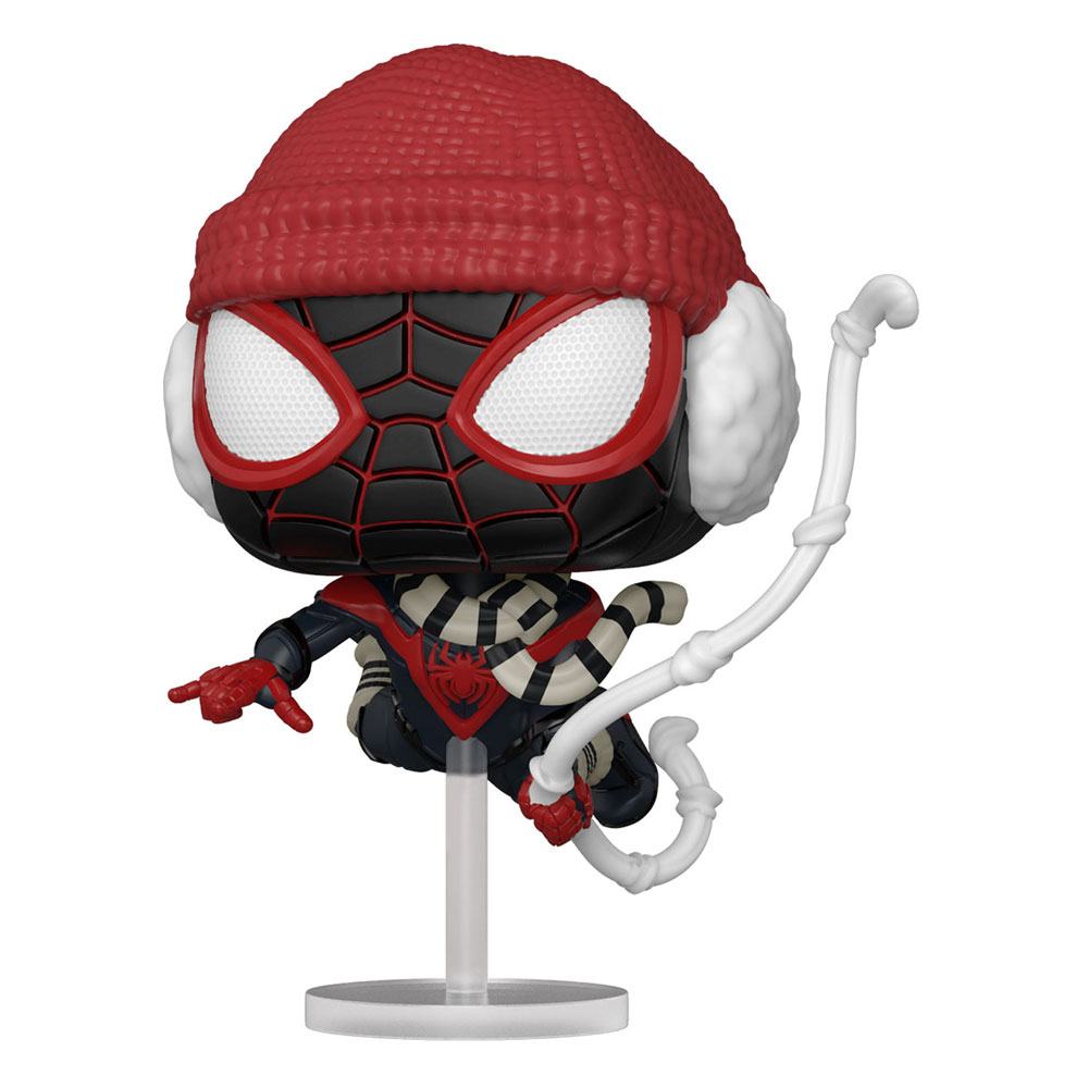 Funko Miles Morales Winter Suit Marvels Spider Man POP Games Vinyl Figure 9 cm