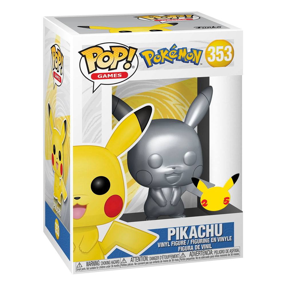 Pikachu Silver Edition Pokémon Funko POP! Games Vinyl Figure